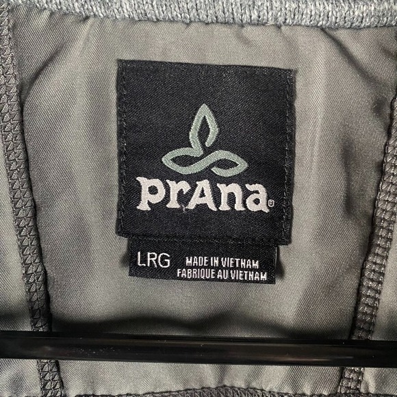 Prana Sweater Mens Large Gray 1/4 Zip Pullover Bryce Knit Fleece Sweatshirt - Picture 4 of 10